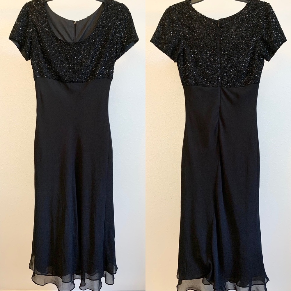 Vintage Black Beaded Gown
